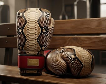 Python Snake Skin Leather Boxing Gloves — Gravex