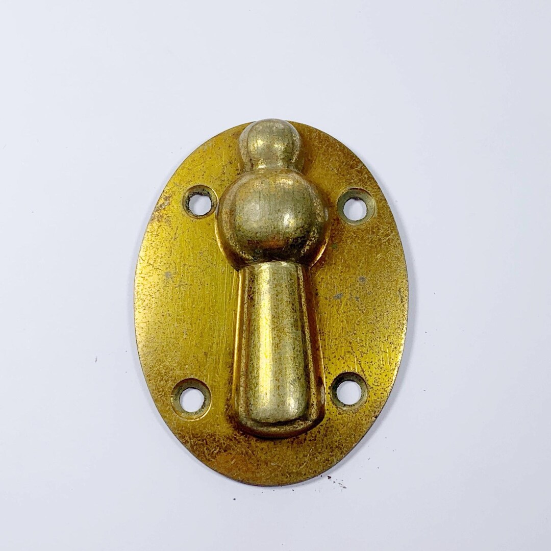 Vintage Large Oval Brass Escutcheon Keyhole Door Key Cover - Etsy