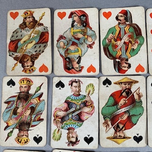 Cartes à jouer antiques B Dondorf Frankfurt A M n° 27 Patience miniatures en boîte