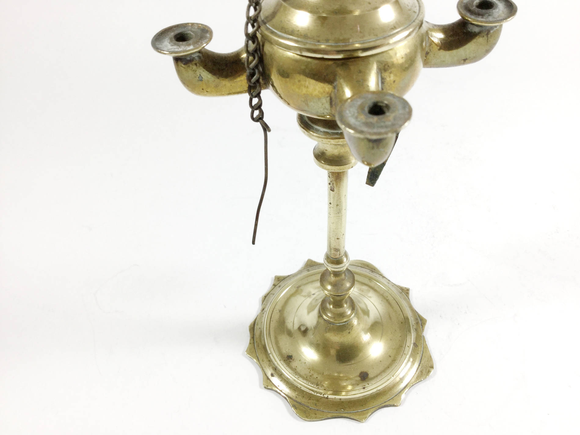 Brass Lucerne whale oil lamp / burner with four spouts Etsy