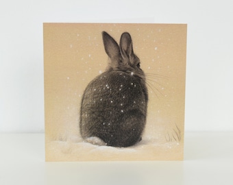 Carte de vœux Snow Bunny