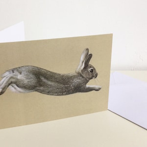 Run Rabbit Greeting Card - Etsy