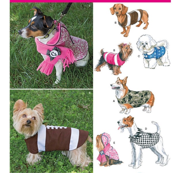 Dog Coats Sewing Pattern Simplicity 1239 Sizes S-L New and Uncut Pattern