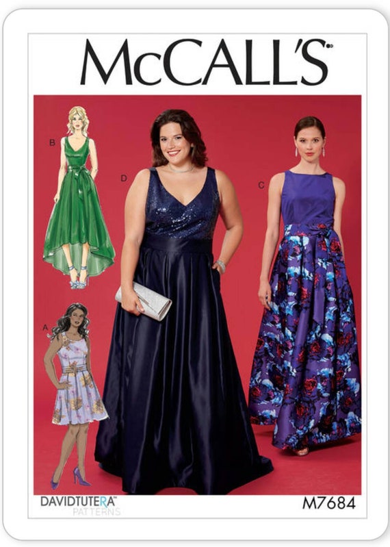 Mccall S M7684 Sewing Pattern Formal Dresses Plus Size Etsy