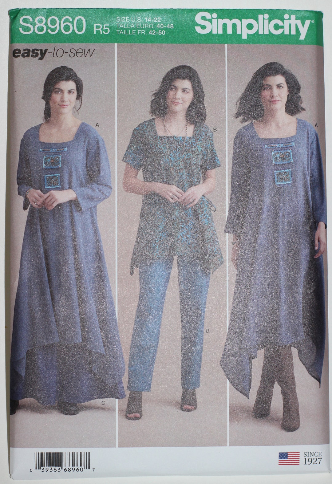 Dress, Tunic, Skirt and Pants Sewing Pattern Simplicity S8960 Sizes 14 ...
