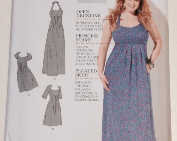 Plussize Dress Sewing Pattern Simplicity 1800 Amazing Fit Etsy