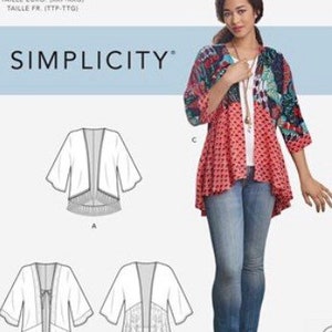 Kimono Sewing Pattern Simplicity 8172 or S8172 Sizes XXS-XXL U.S. Sizes 4-26 New and Uncut Pattern