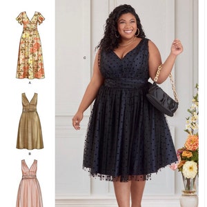 Women’s Plus-Size Dresses Sewing Pattern Simplicity S9476 Sizes 26W-32W