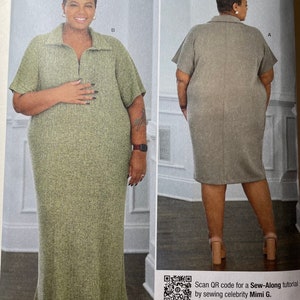 Plus-Size Dress Sewing Pattern Simplicity R11777/S9741 Sizes 30W-38W