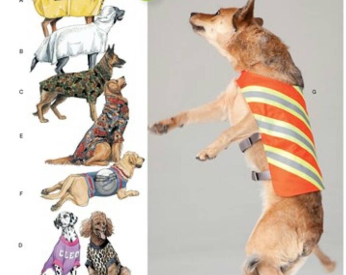 Dog Coat Raincoat Sewing Pattern Simplicity 1578 Sewing Large Etsy