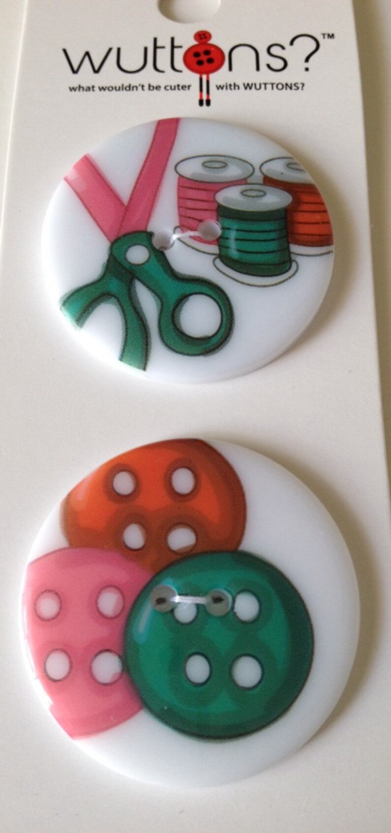 Novelty Buttons Sewing Themed Wuttons New Etsy