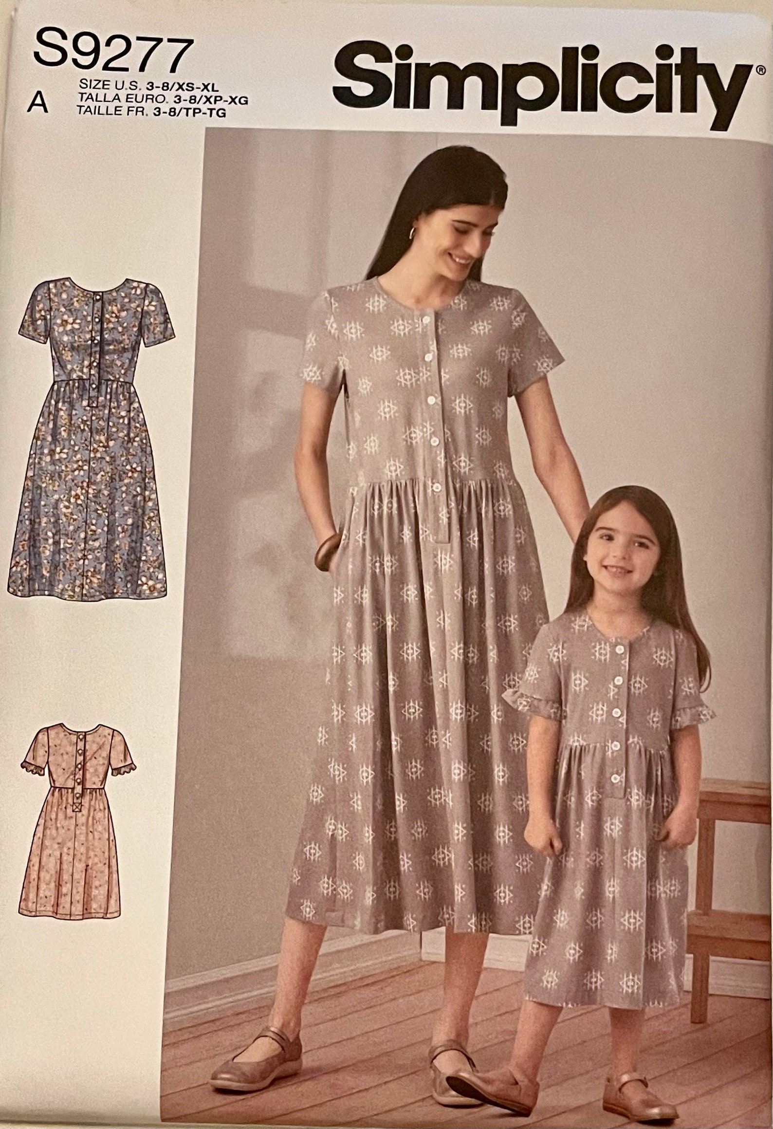 Mother and Daughter Dresses Sewing Pattern Simplicity S9277 - Etsy
