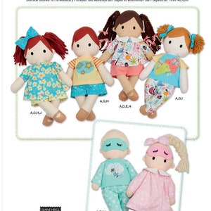 Plush Doll with Clothes Sewing Pattern Simplicity R11292/S9440 New and Uncut Pattern