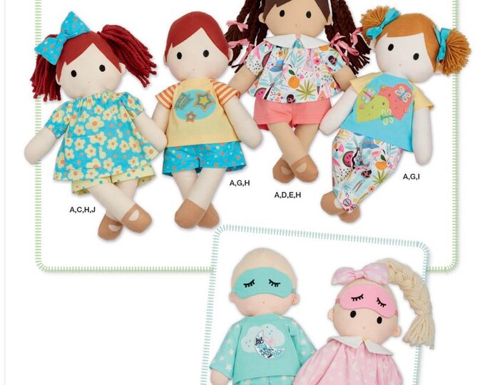 Plush Doll With Clothes Sewing Pattern Simplicity R11292/S9440 New and ...