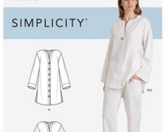 Misses' Tunic, Top and Pull-On Pant Sewing Pattern Simplicity S9113 Sizes 16-24 Plus-Size New and Uncut Pattern