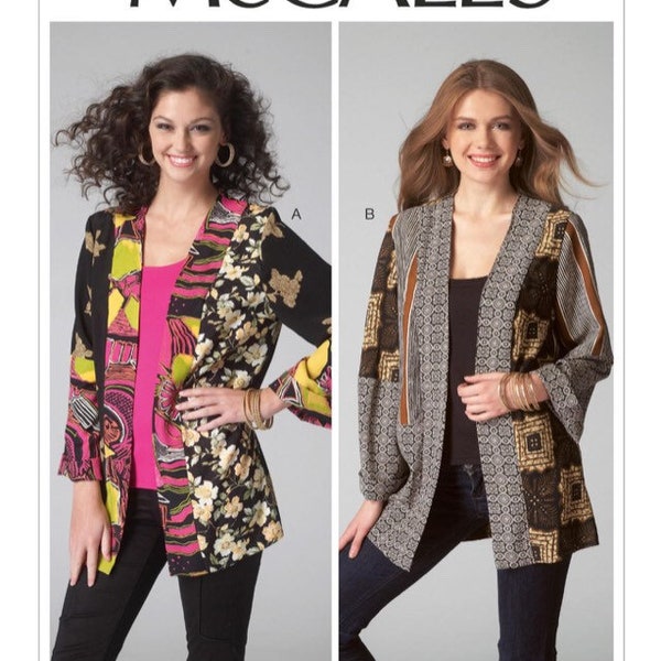 Kimono Style Jackets Plus-Size Sewing Pattern McCall's M7132 Size ZZ U.S. Sizes 16-26