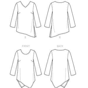 Women's Plus-size Tunic Sewing Pattern Butterick B6263 Plus-size KK 26W ...