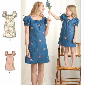 Mother and Daughter Dress Pattern Simplicity Sewing Pattern S9316 New ...