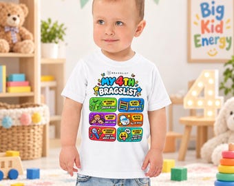 Personalized Birthday Shirt for Kids Ages 2–6 – My BRAGSLIST Toddler T-Shirt, Custom Birthday Gift