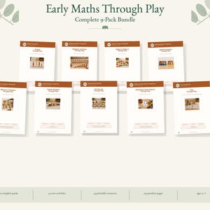 Early Maths Through Play Bundle | 9 Preschool Maths Activity Packs | Ages 2-7 Printable PDF