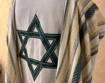 Magen David Tallit, Handmade Tallit Weaving, Tallit, Jewish Prayer Shawl, Israeli Tallit, Wedding Gift Jewish, Tallit Men, Kosher Tallit