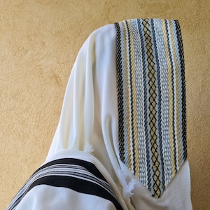 Jewish Prayer Shawl, Tallis, Tallit for Boy, Handmade Tallit, Jewish Gift, Bar Mitzvah, Jewish Kid, Judaica, Jewish Art, Religious Clothing image 4