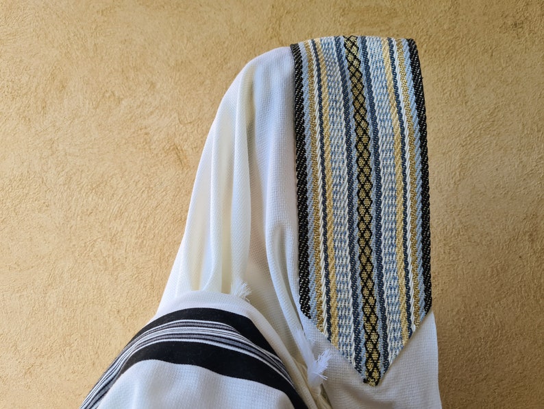 Jewish Prayer Shawl, Tallis, Tallit for Boy, Handmade Tallit, Jewish Gift, Bar Mitzvah, Jewish Kid, Judaica, Jewish Art, Religious Clothing image 4