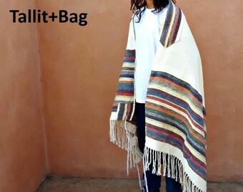 Tallit for Men, Jewish Prayer Shawl, Jewish Gift Judaica, Tallit, Custom Tallit, Woven Tallit, Cotton Tallit, White Tallit, Talis Israeli