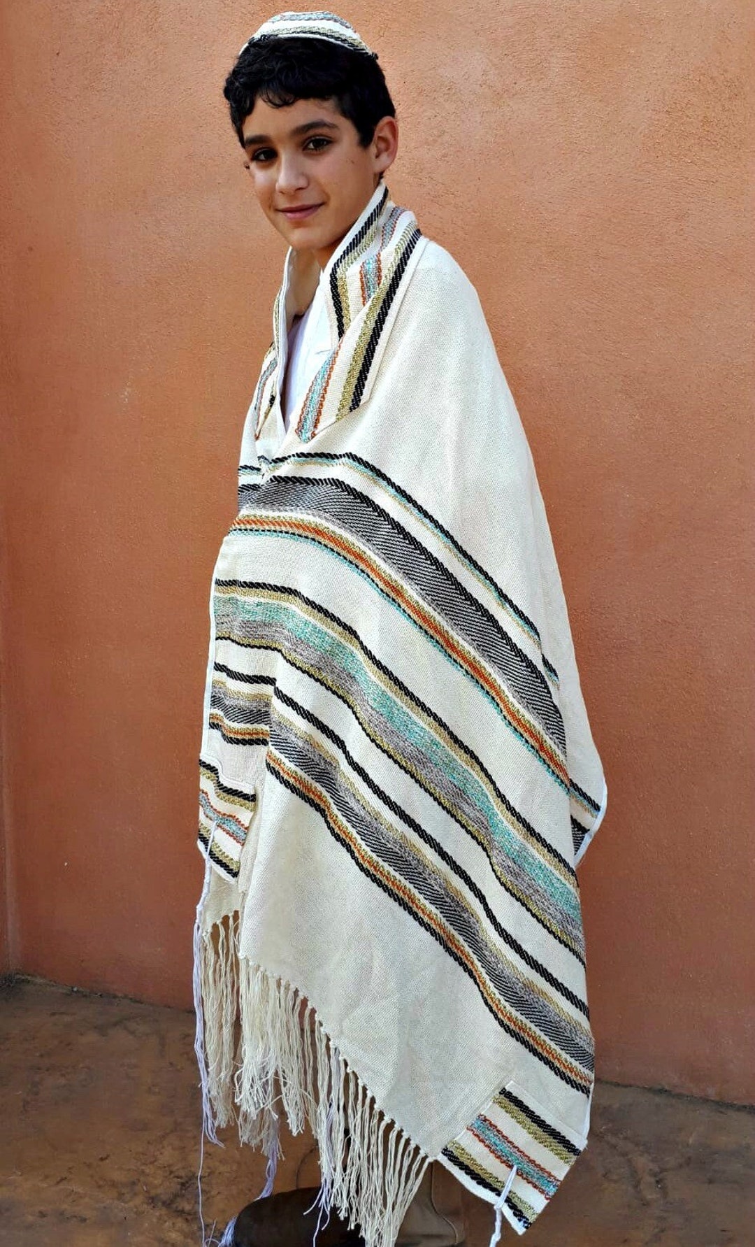 Tallit, Bar Mitzvah Gift, Jewish Kid, Jewish Gift, Jewish Art, Judaica