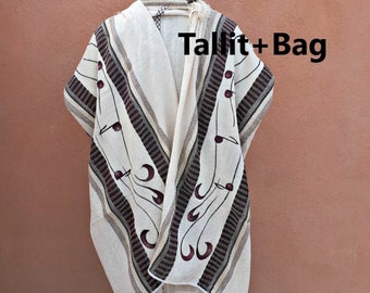 Tallit For Man, Prayer Shawl, Judaica, Tallit, Jewish, Custom Tallit, Woven Tallit, Cotton Tallit, Talis, Jewish Prayer Shawl, Musical Notes