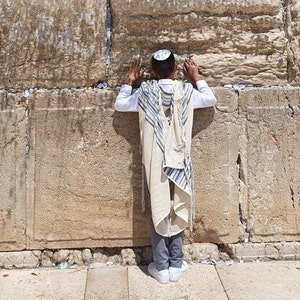 Tallit Set, Prayer Shawl, Jewish Prayer Shawl, Handwoven Tallit, Cotton Tallit, Wedding Tallit, Tallit for Man, White Prayer Shawl, Judaica