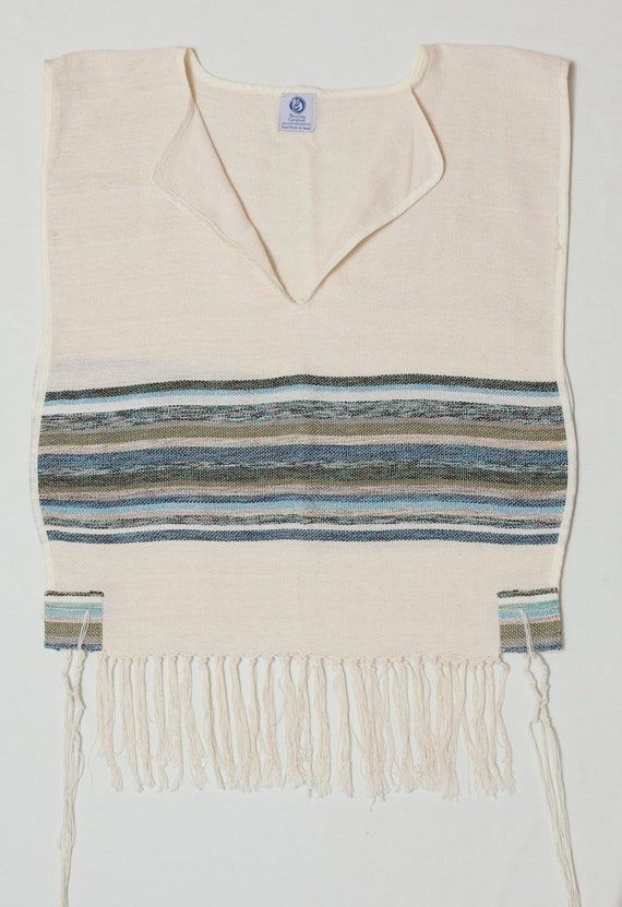 税収/Tithe VIS 3枚（日） Tallit Katan, Tzitzit, Jewish Gift Judaica, Woven Tallit