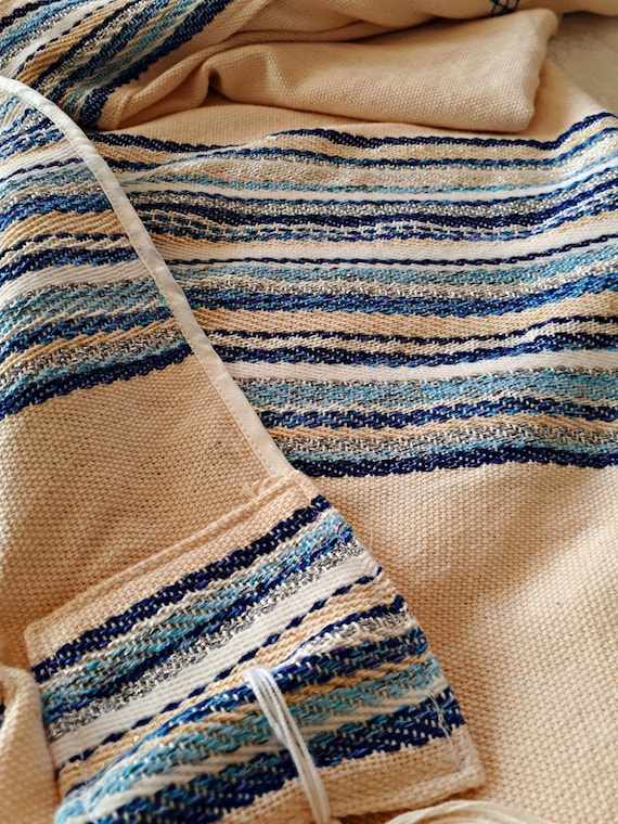 Tallit Set Prayer Shawl Jewish Prayer Shawl Handwoven Tallit Cotton Tallit Wedding Tallit Tallit for Man White Prayer Shawl Judaica Etsy