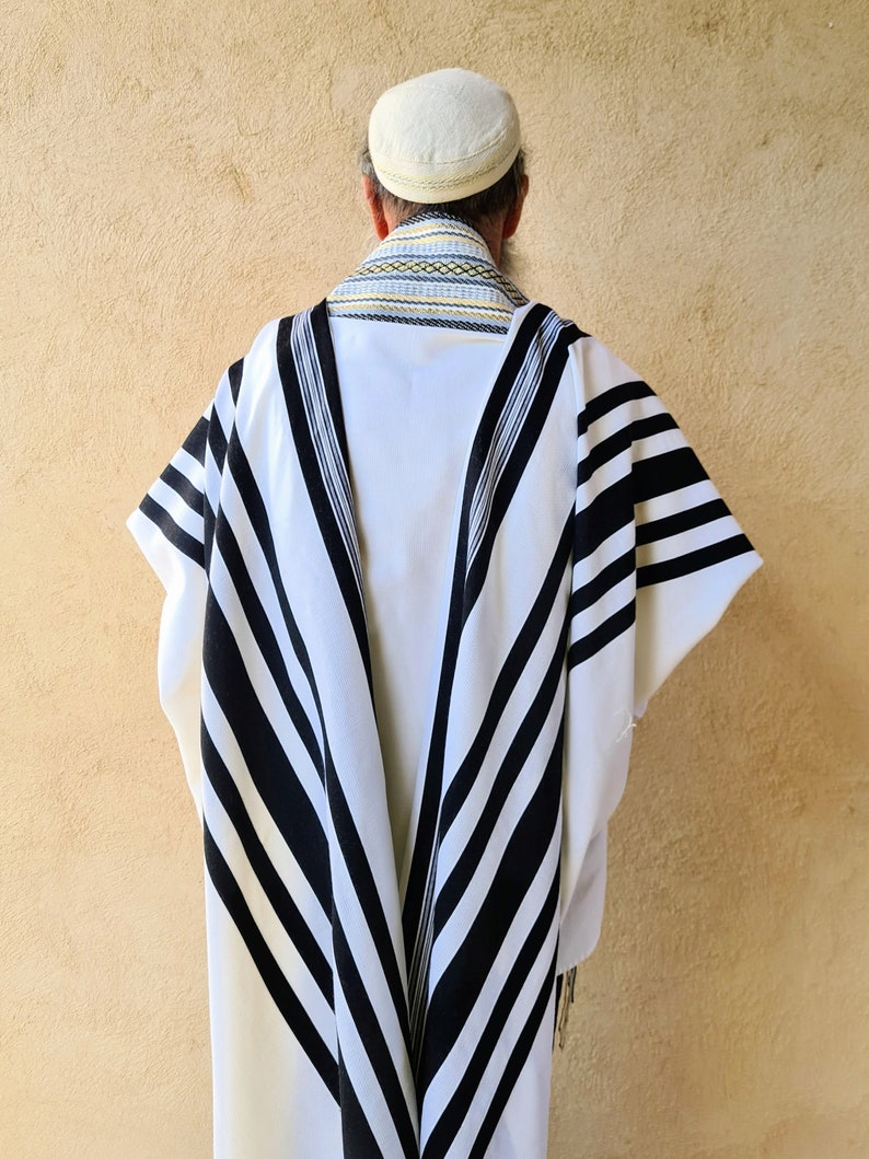 Jewish Prayer Shawl, Tallis, Tallit for Boy, Handmade Tallit, Jewish Gift, Bar Mitzvah, Jewish Kid, Judaica, Jewish Art, Religious Clothing image 3