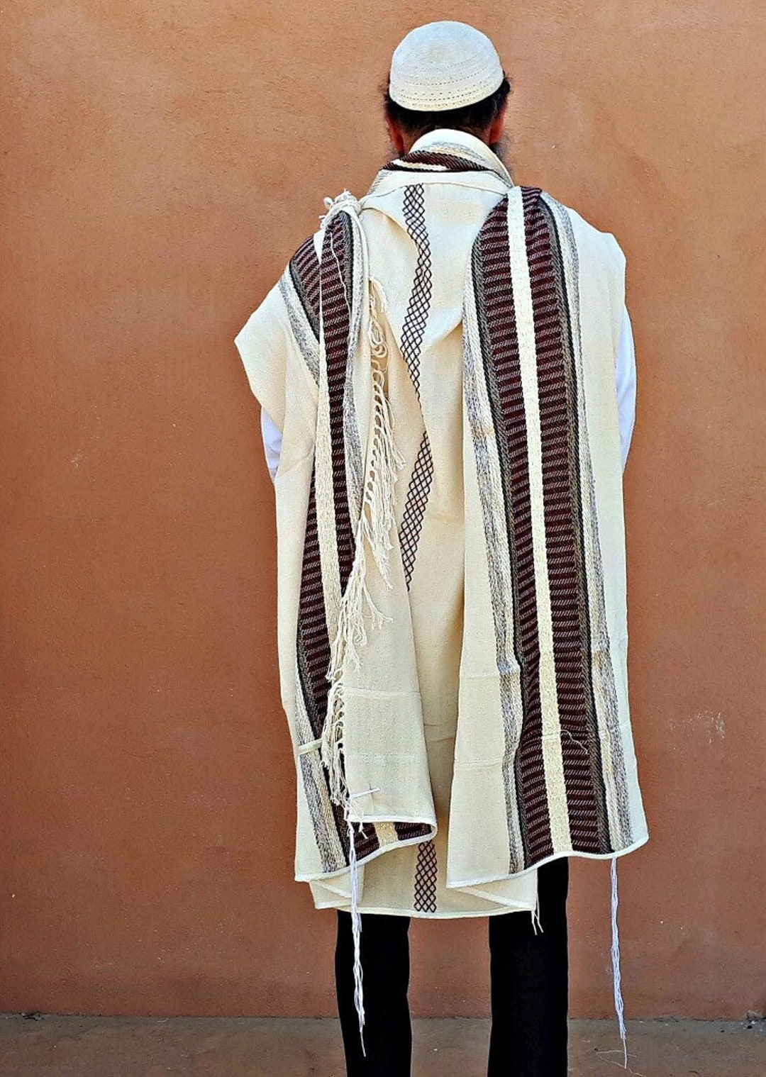 Tallit Set, Woven Tallit, Jewish Prayer Shawl, Tallit Bag, Yarmulke ...