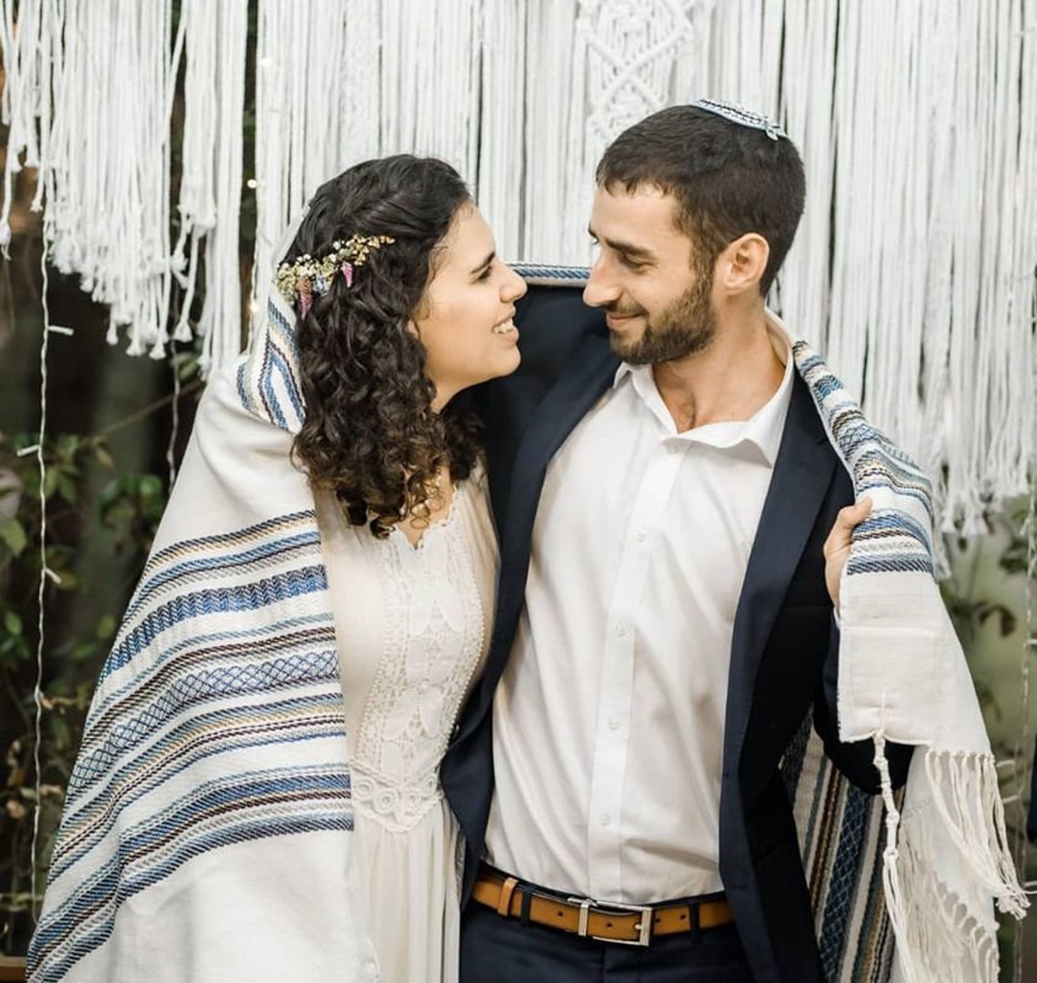 Jewish Gift, Israeli Tallit, Woven Tallit Set, Tallit for Man, Custom ...