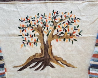 Tree of Life hand DRAWING on Tallit