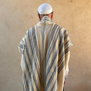 Tallit, Cotton Tallit, Tallit for Men, Judaica, Judaica Wedding Gift, Prayer Shawl, Handwoven Tallit, Large Prayer Shawl, Ready to Ship,OOAK