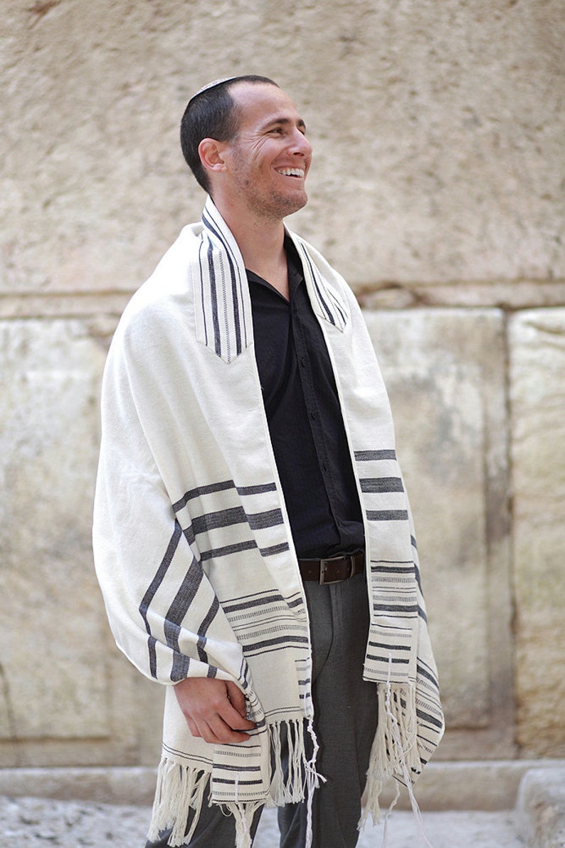 Tallit, Judaica Gift, Jewish Prayer Shawl, Jewish Wedding Prayer Shawl, Tallis, Jewish Gift, Israeli Tallit, Woven Tallit, Tallit For Man image 3