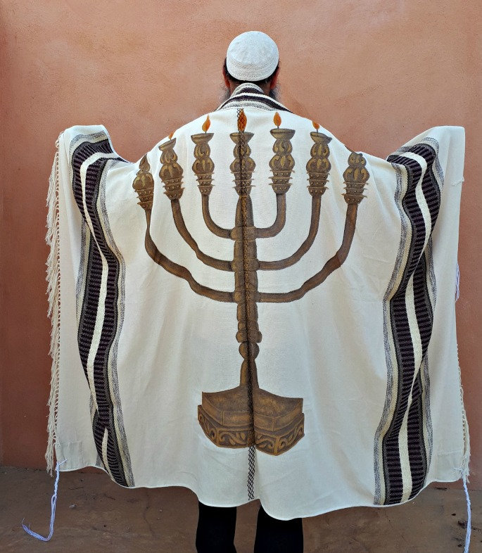 Menorah Tallit Jüdisches Gebetstuch Tallit Judaica Tallis | Etsy
