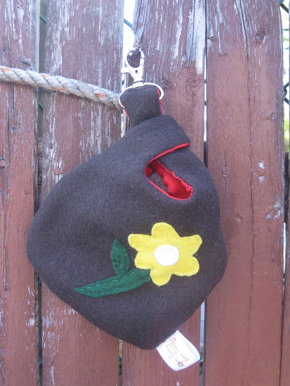 Items similar to Dog Poop Bag Holder Yellow Flower on Etsy