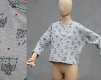 Losse trui shirt met anker vrouw korte rode oversized trui Losse trui shirt met anker vrouw korte rode oversized trui
