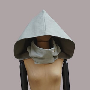 Sciarpa con cappuccio verde XXL, cappuccio vittoriano, scoodie oversize, cappuccio con cappuccio, cotone biologico, bosco, fata, larp, cosplay, dreadlock
