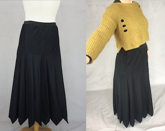 Black necktie skirt, Size L, maxi lenght, OOAK, tie skirt, upcycled men's ties, eco friendly woman