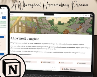 My Little World | A Whimsical Homemaking Planner | Notion Template | "The Council Meets"