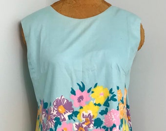 Vintage 1960 Floral Shift~Sun Dress~Beachwear~Summer Charm