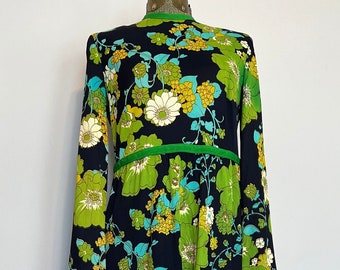 Vintage 1960 Floral Floor Length Gown by Puritan "Forever Young" Label