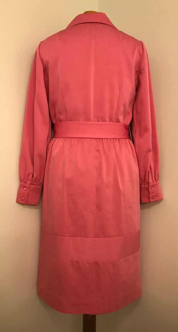 Vintage 1980s Custom Made Rose Pink Dress~ - image 5