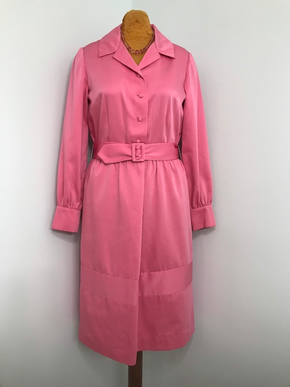 Vintage 1980s Custom Made Rose Pink Dress~