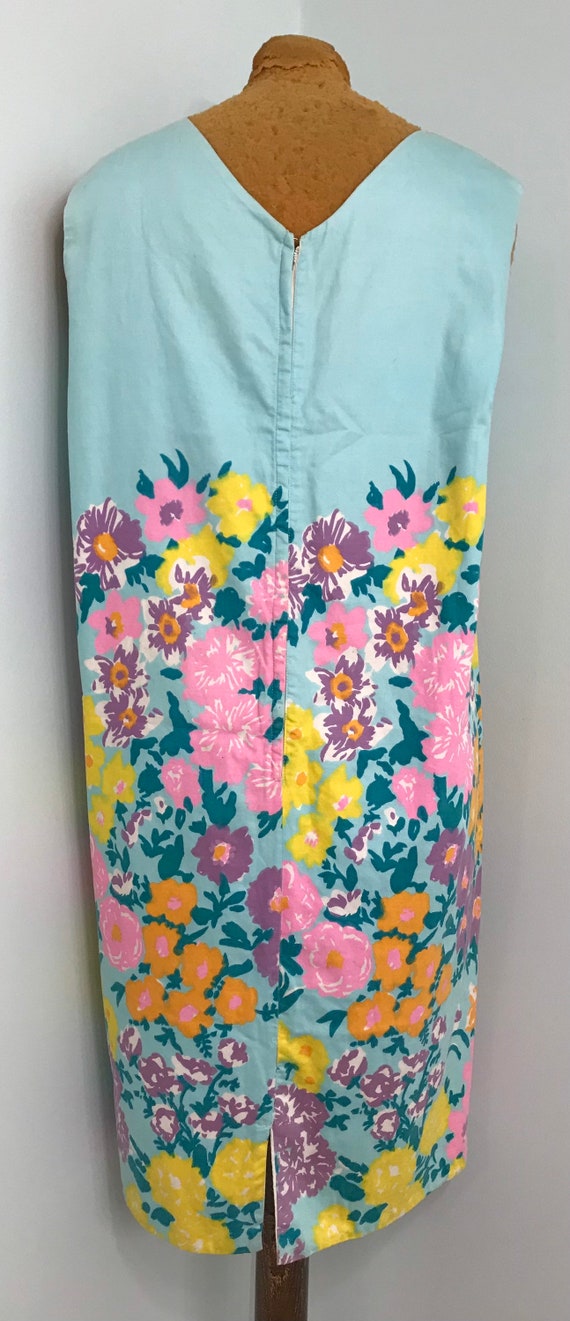 Vintage 1960 Floral Shift~Sun Dress~Beachwear~Sum… - image 6